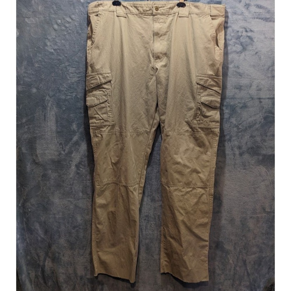 TRU-SPEC Mens 46 Khaki Tactical Cargo Pants 24-7 Series Cotton Canvas Gorpcore